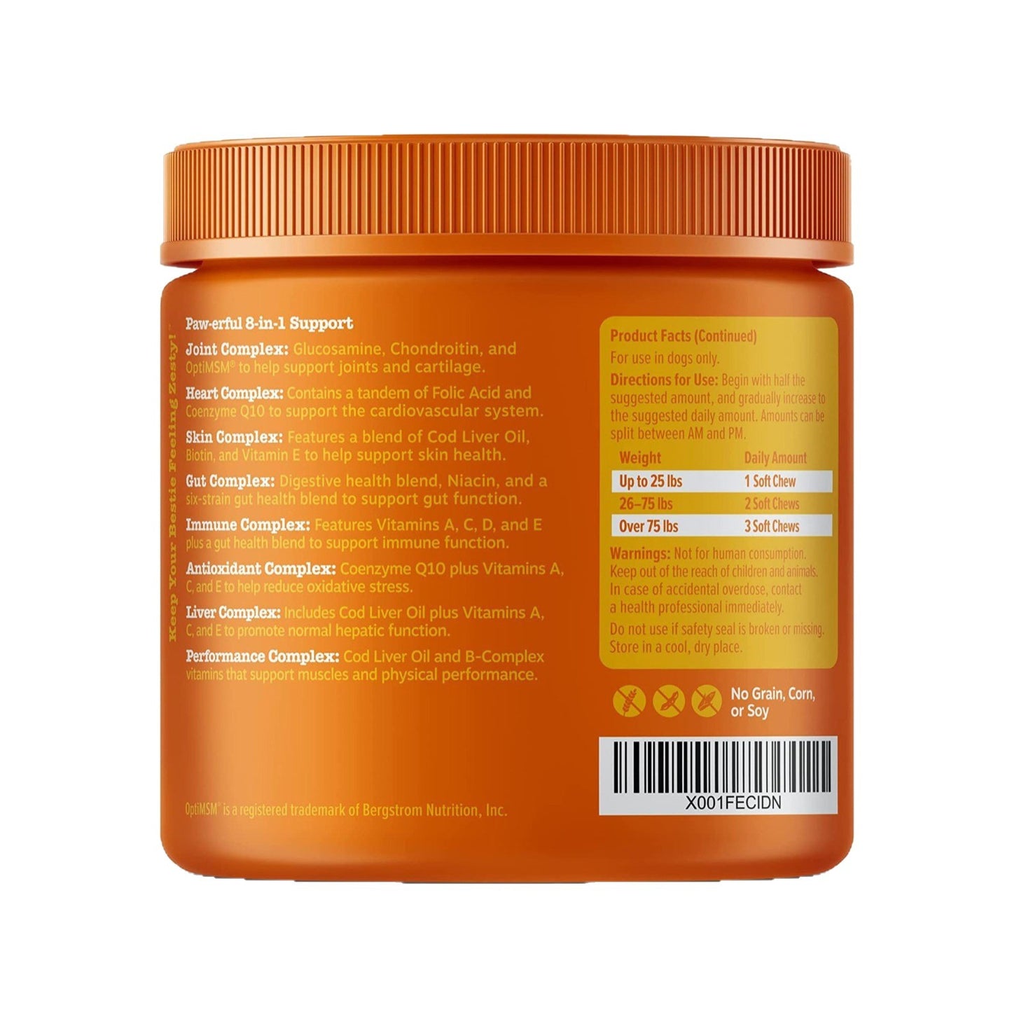 Dog vitamin granules